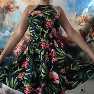 Tropical print dress